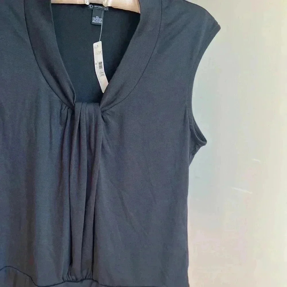 NEW DIRECTIONS BLACK BLOUSE PETITE LARGE NWT - Picture 11 of 13